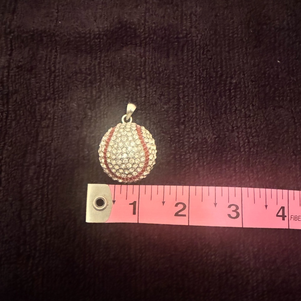 Like New Rhinestone Baseball Pendant - Picture 2 of 2